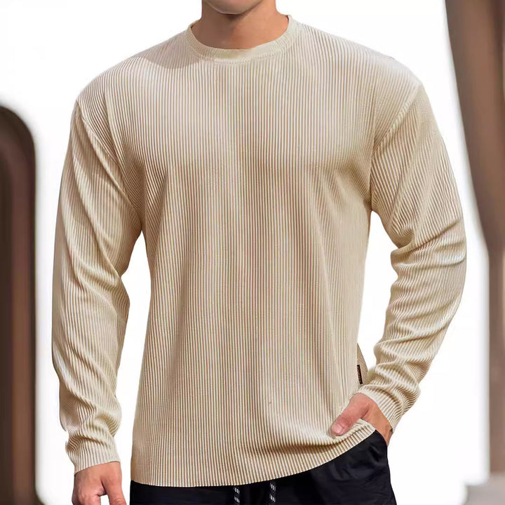 Fine knit pullover for men with textured rib pattern Lune London