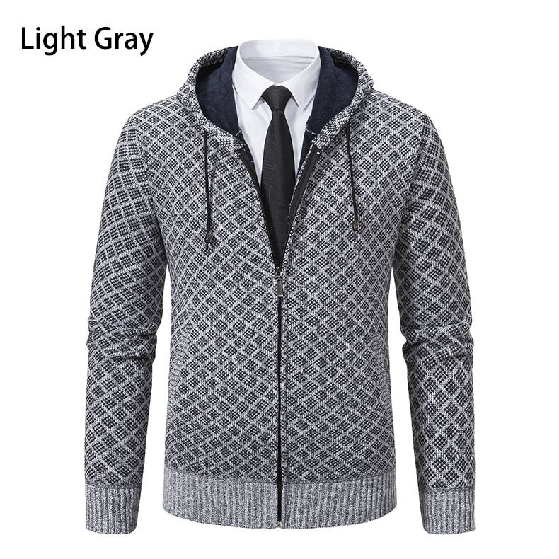 Trendy hooded sweatshirt jacket for men with an elegant pattern Lune London