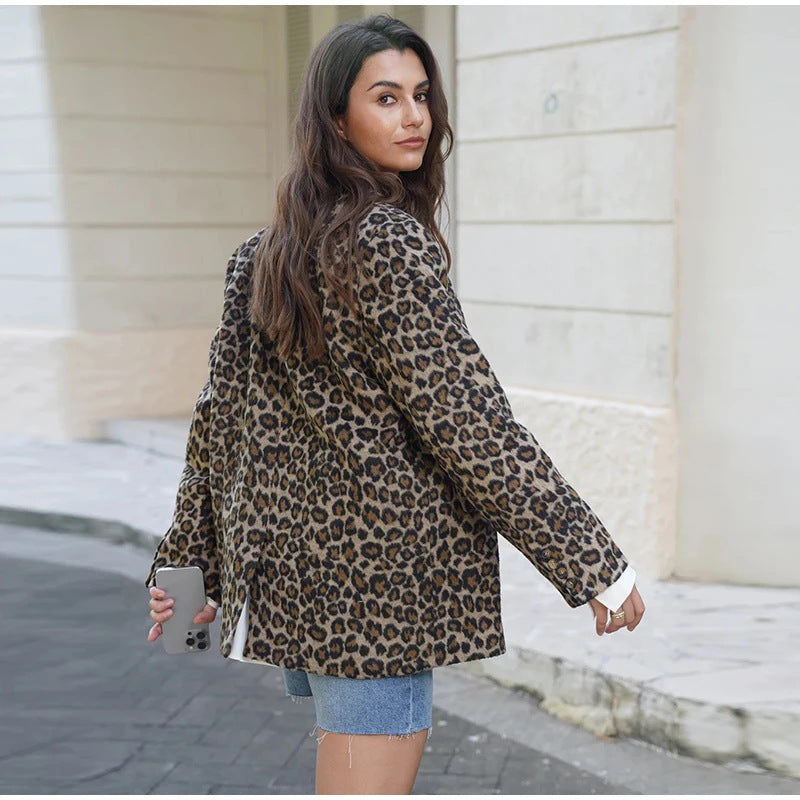 Lune London leopard print elegant jacket for women