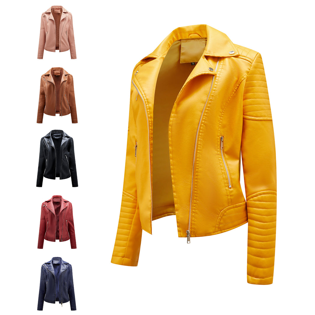 Women's biker jacket with trendy quilted details and an asymmetrical zipper Lune London