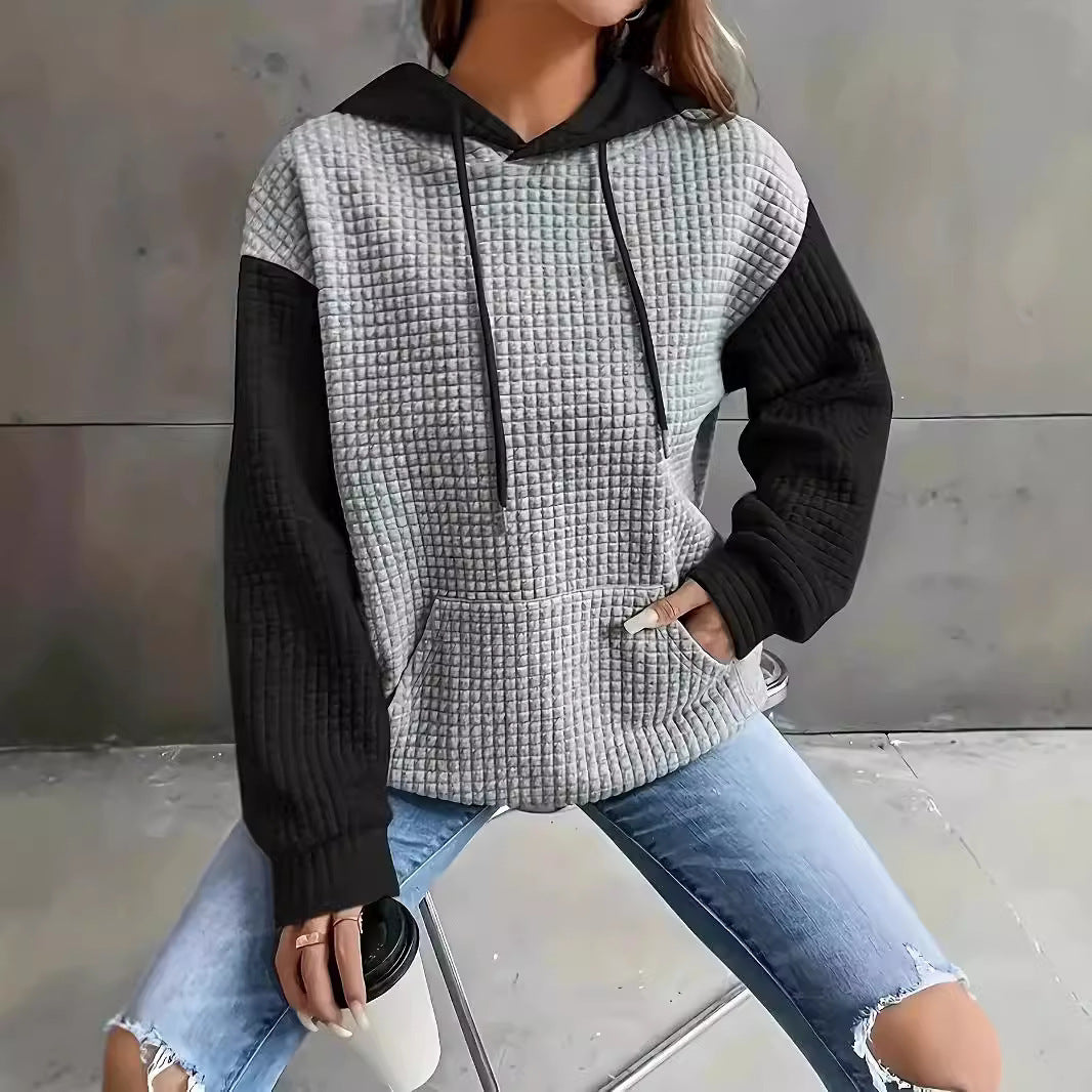 Women's sweatshirt with textured fabric and relaxed fit Lune London