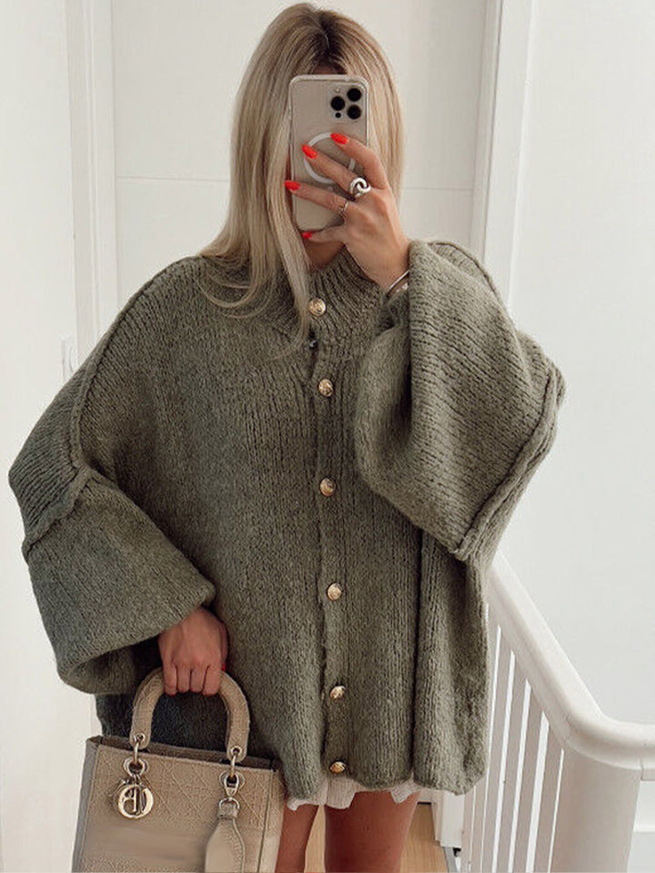 Knit jacket for women with an oversized fit and elegant button details Lune London