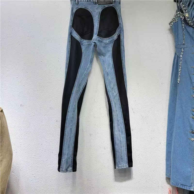 Jeans taille haute à la mode pour femmes avec fentes latérales Chic & Stil