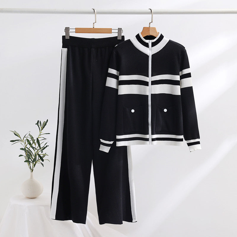 Lune London ladies' knitted sports jacket and pants set