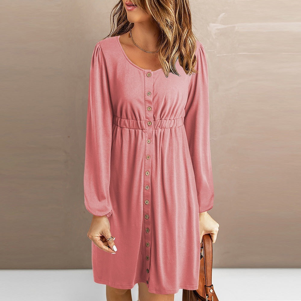 Summer dress for women with fitted cut and long sleeves Lune London