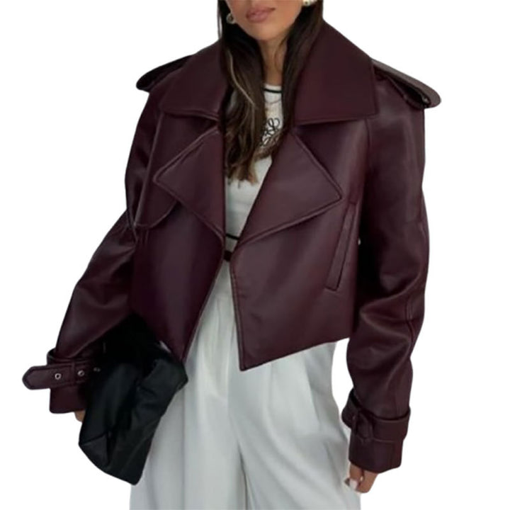 Trend leather biker jacket for women with oversized cut Lune London