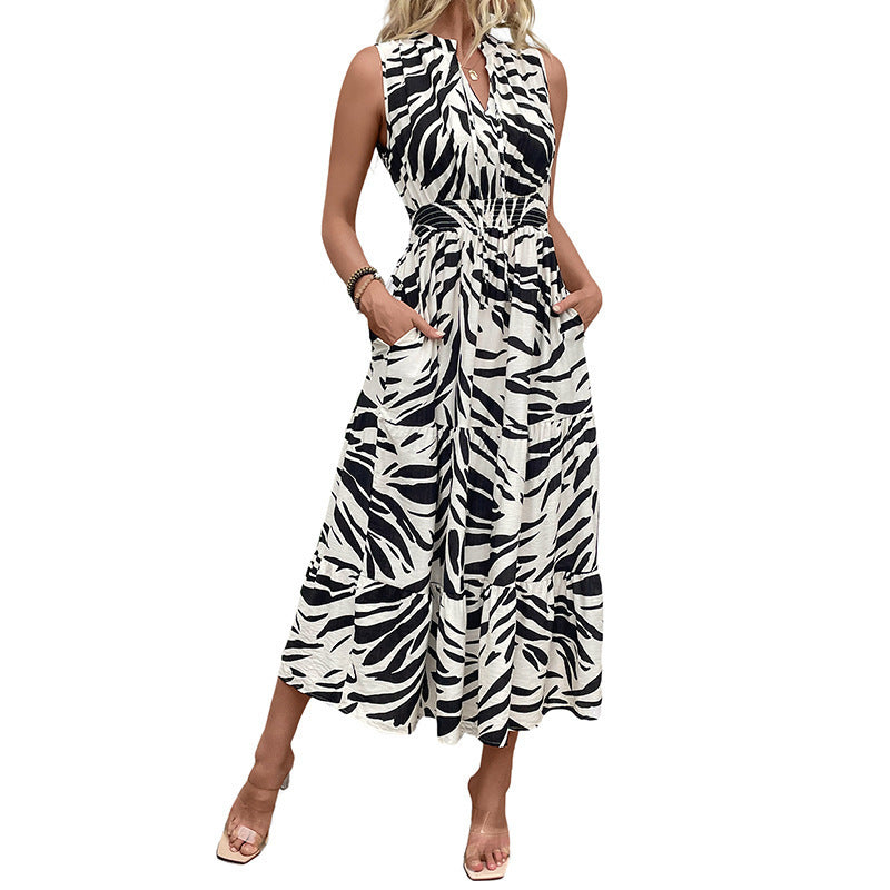 Women's maxi dress with ruffles and flattering A-line silhouette Lune London