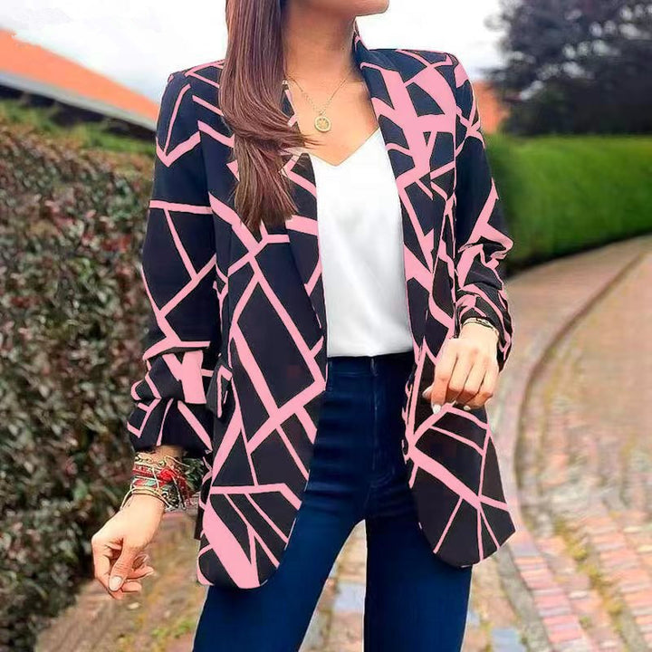 Blazer for women with modern geometric pattern and relaxed fit Lune London