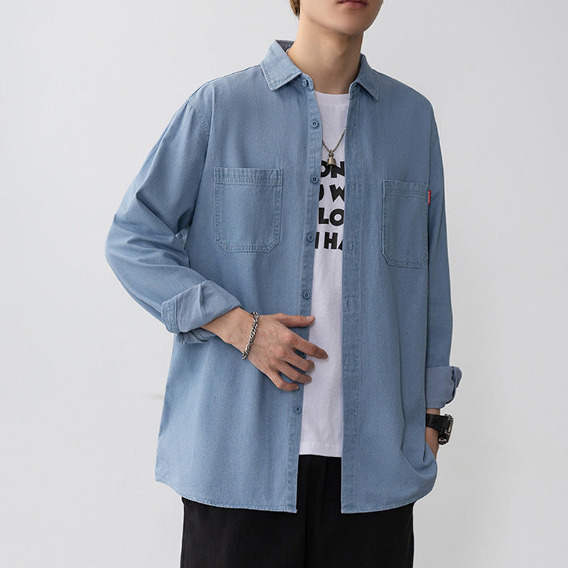 Men Modern Denim Shirt with Pockets Lune London