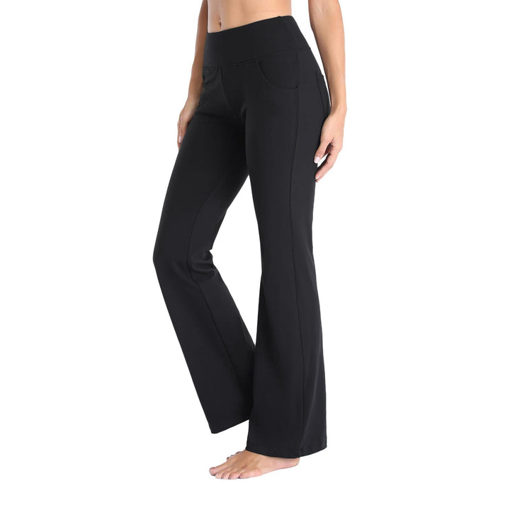 Women's comfortable bootcut pants with elastic waistband and functional pockets Lune London