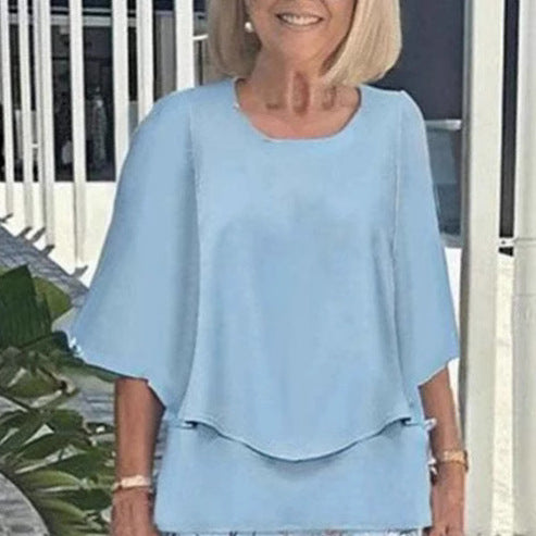 Women Elegant Layered Tunic Set and Floral Pants Lune London
