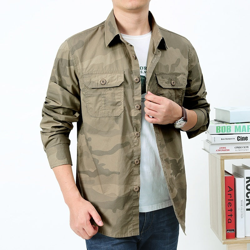 Men's camouflage safety shirt with chest pockets Lune London