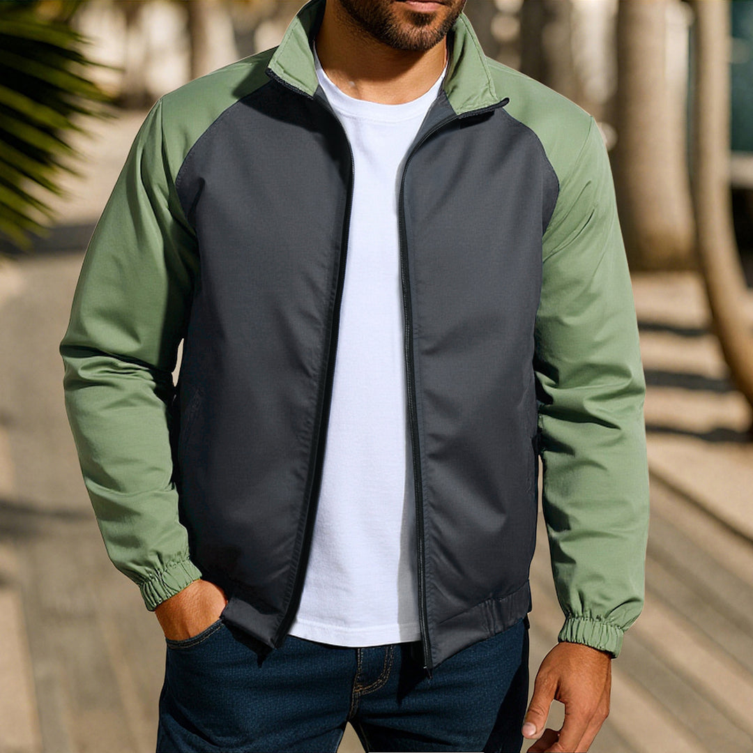 Sport transition jacket for men with tear-resistant material and elastic cuffs Lune London