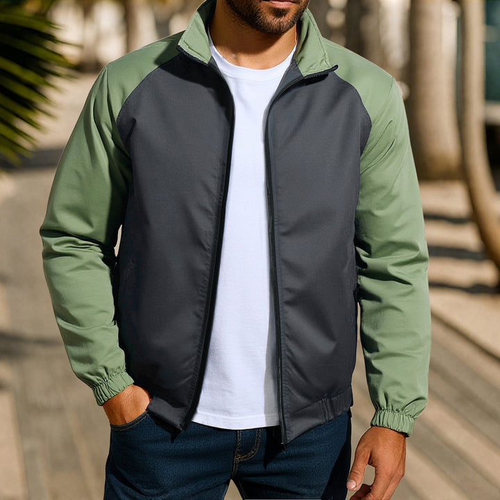 Sport transition jacket for men with tear-resistant material and elastic cuffs Lune London