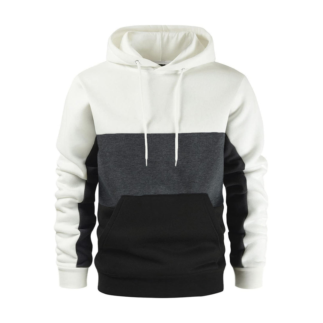 Men's hooded sweatshirt with trendy color block design Lune London