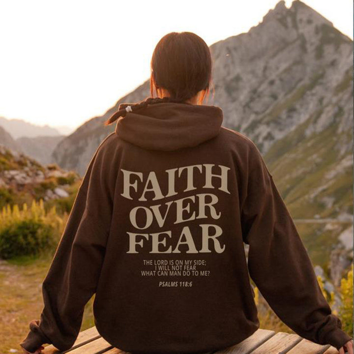 Women's hoodie with inspirational lettering and high-quality cotton Lune London