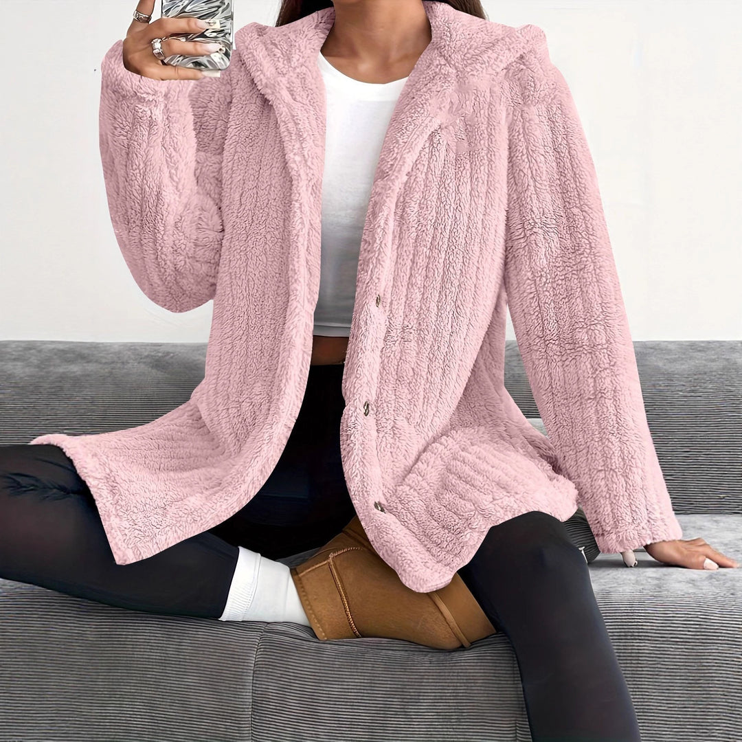 Soft fleece hooded jacket for women Lune London