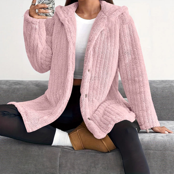 Soft fleece hooded jacket for women Lune London