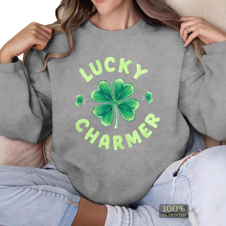 Women's sweatshirt with motivational print and casual fit Lune London