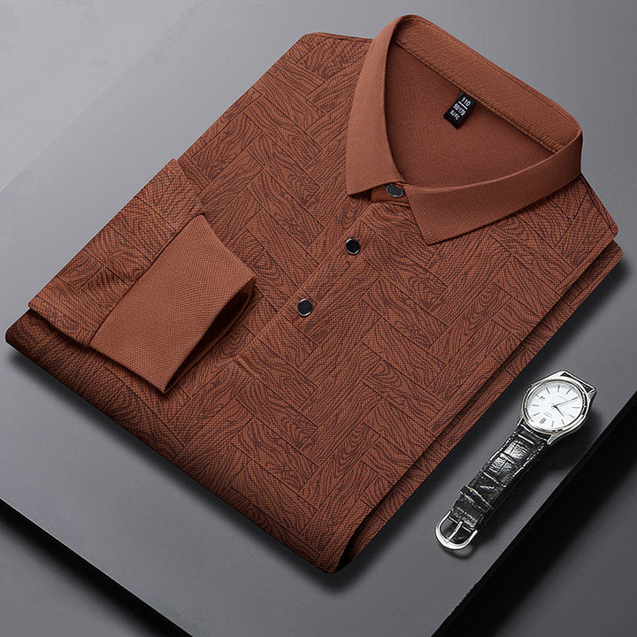 Men's stylish polo with textured design Lune London