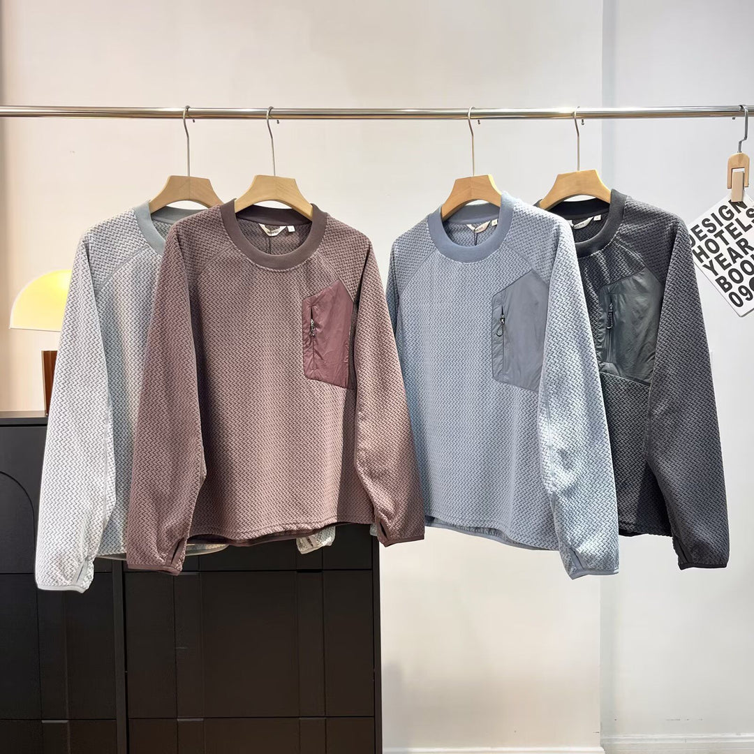 Haut en maille décontracté pour femmes avec fermeture éclair élégante et poche pratique Chic & Stil