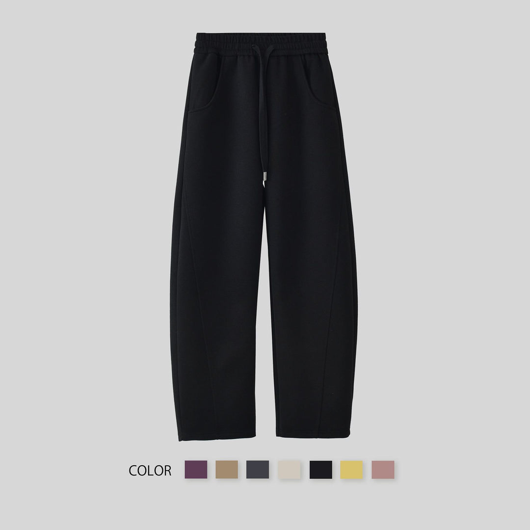 Women's elegant leisure pants with side pockets and elastic waistband Chic & Stil