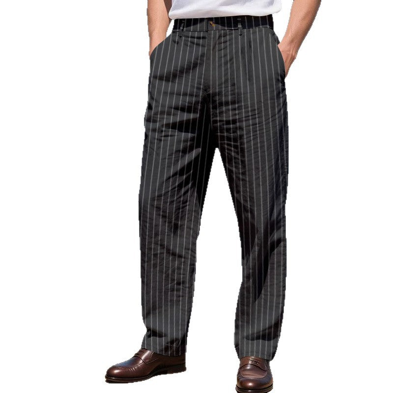 Lune London striped elegant trousers for men