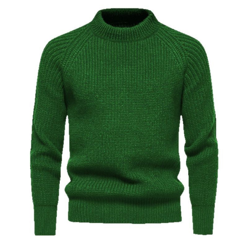 Men's chunky knit sweater with high collar and timeless design Lune London