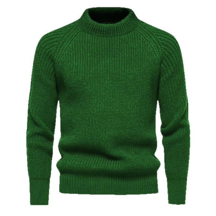 Men's chunky knit sweater with high collar and timeless design Lune London