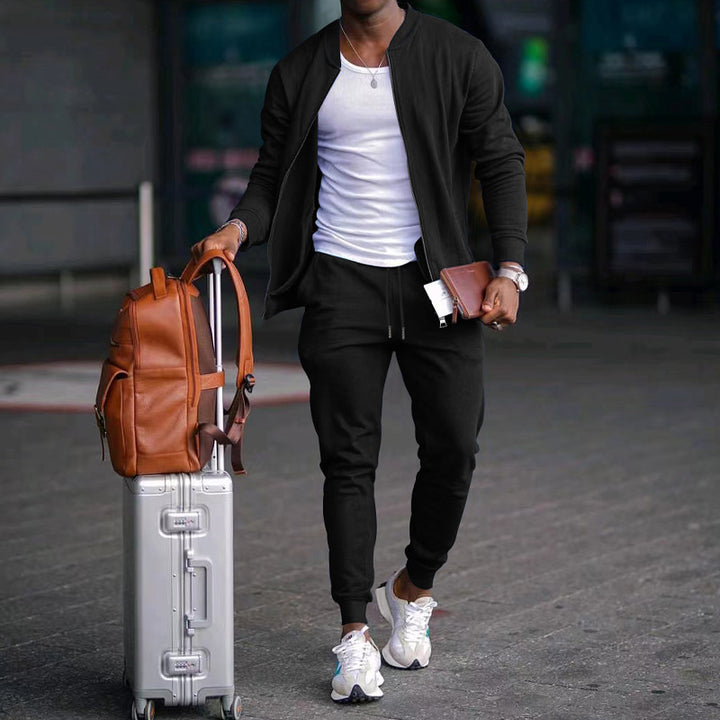 Men's sporty travel set with light jacket and jogger pants Lune London