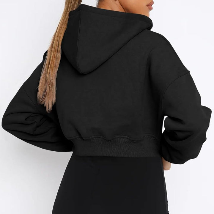 Ladies trendy cropped hoodie Lune London