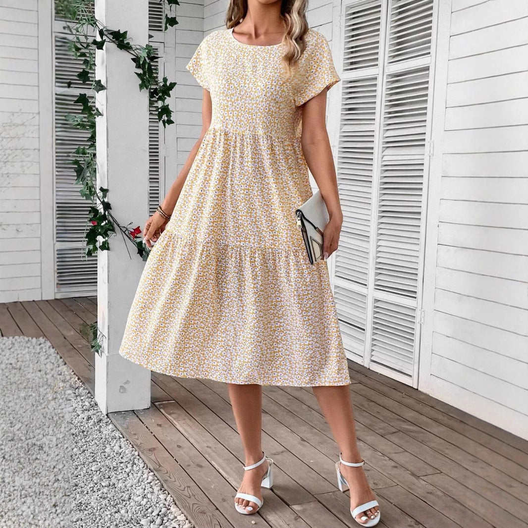 Women leisure floral blouse midi dress Lune London