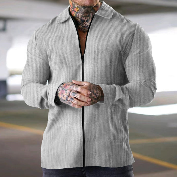 Functional zip jacket for men in high-quality material with structured design Lune London