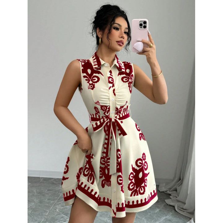 Shirt dress for women with tie belt Lune London