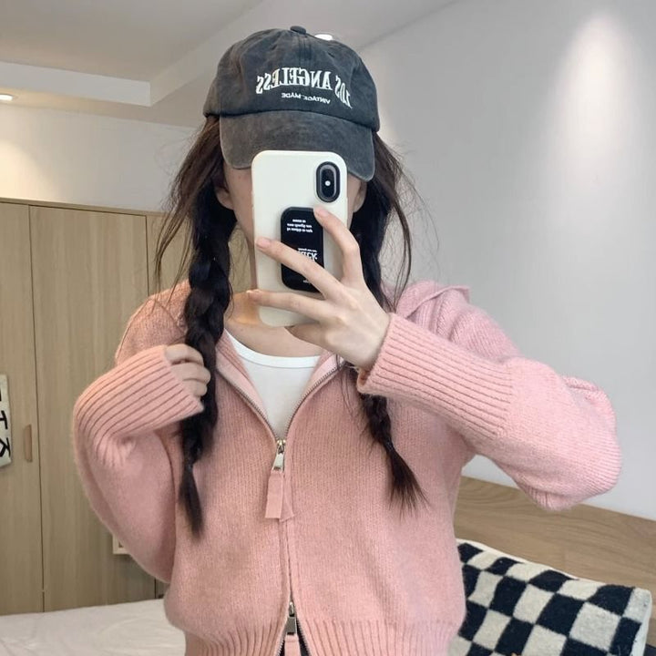 Cardigan à capuche pour femmes avec zip intégral Chic & Stil