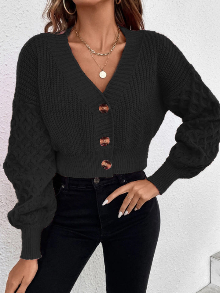 Women's Cardigan with Cable Pattern and Aesthetically Pleasing Design Lune London