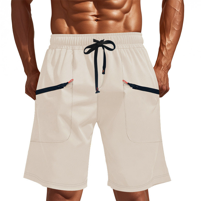 Men's leisure pants with multifunctional pockets and elastic waistband Lune London
