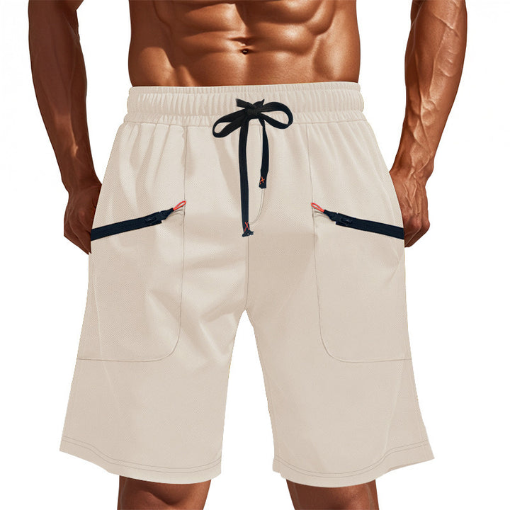 Men's leisure pants with multifunctional pockets and elastic waistband Lune London