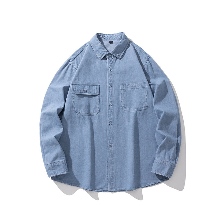 Casual denim shirt for women with pockets and button placket Lune London