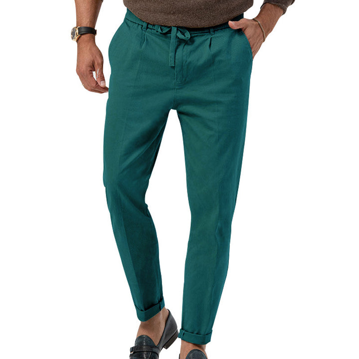 Fashionable summer cargo pants for men with elastic waist and adjustable drawstring Lune London