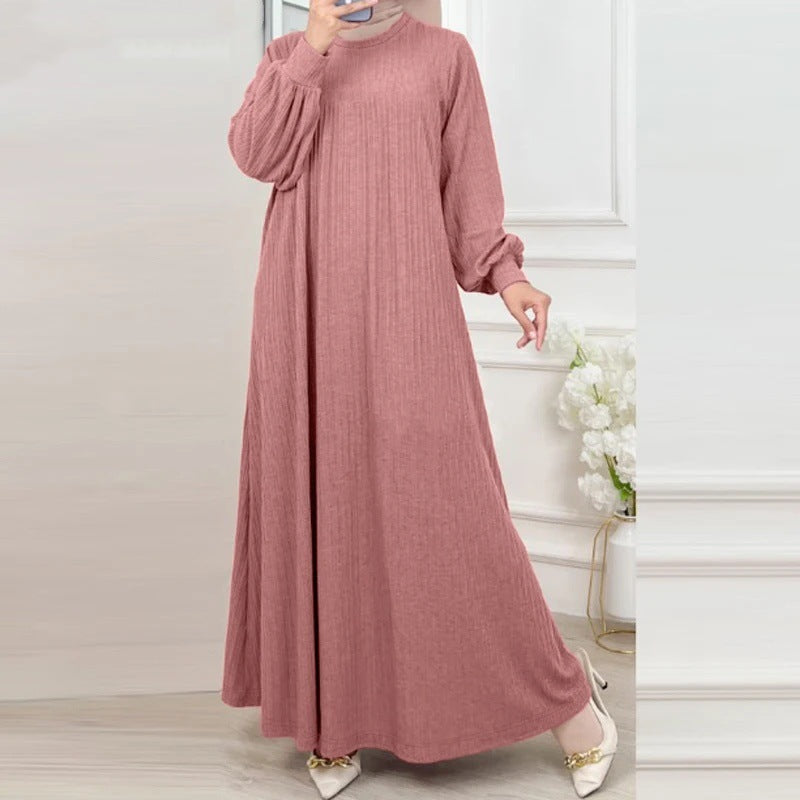 Maxi dress for women with an elegant ribbed pattern and a relaxed fit Lune London