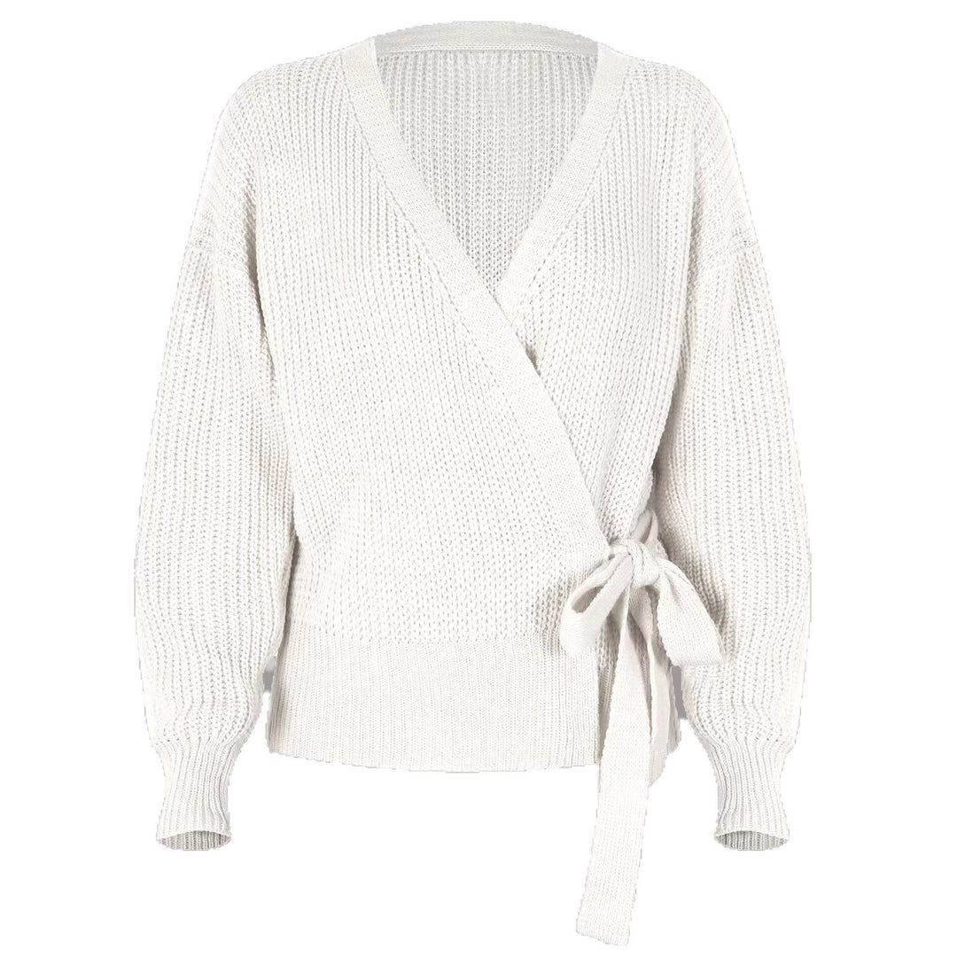 Ladies Cool Wrap Cardigan with modern ruffle details Lune London
