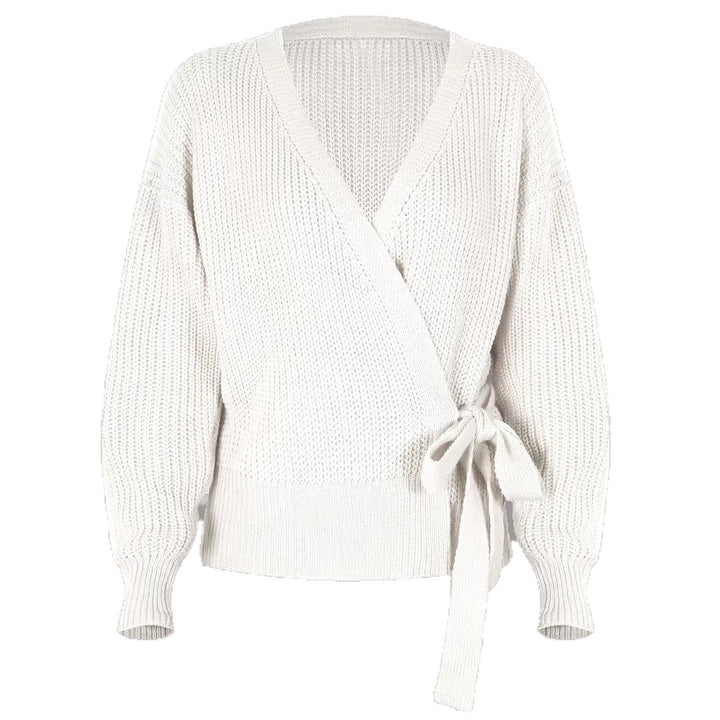 Ladies Cool Wrap Cardigan with modern ruffle details Lune London