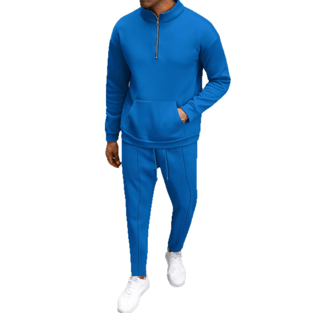 Men's sporty zip-up sweatshirt with comfortable jogger pants Lune London