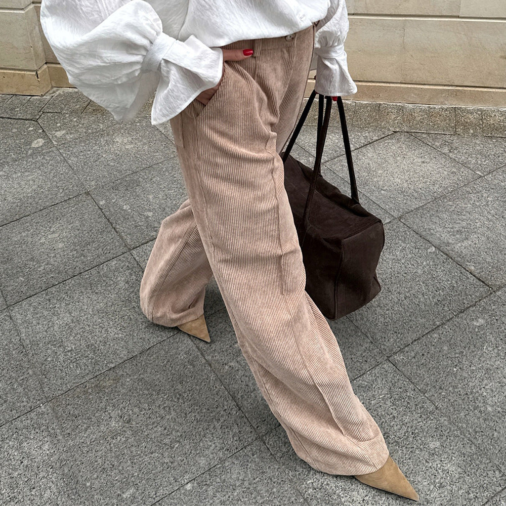Lune London wide corduroy pants for women