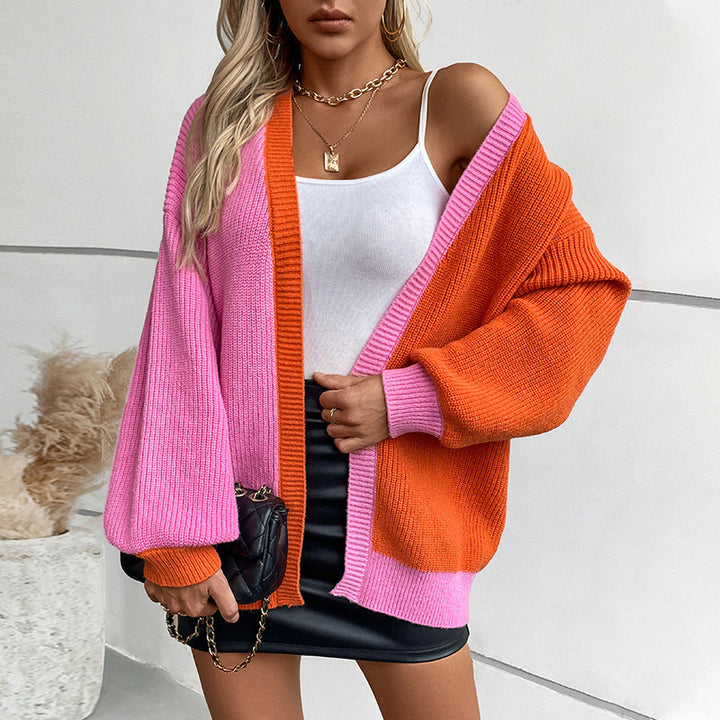 Casual knitted cardigan for women with asymmetrical design and structured knit Lune London