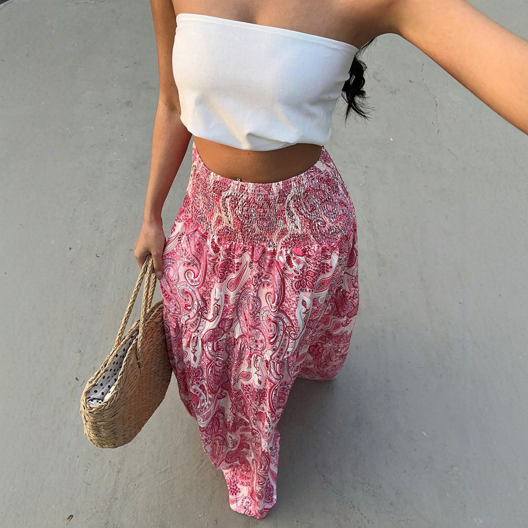 Piñata skirt for women with boho pattern and elastic waist Lune London