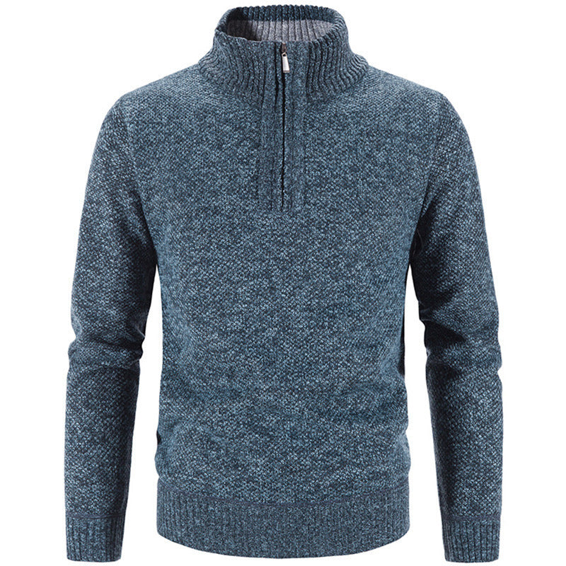 Trendy turtleneck sweater for men with stylish zipper Lune London