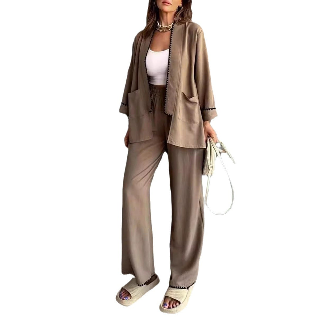 Veste élégante pour femmes avec ourlet contrastant Lune London