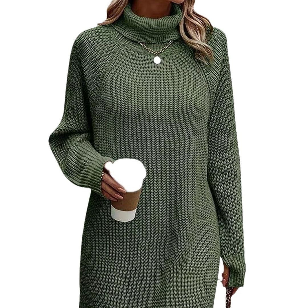 Knit dress for women with high collar Lune London